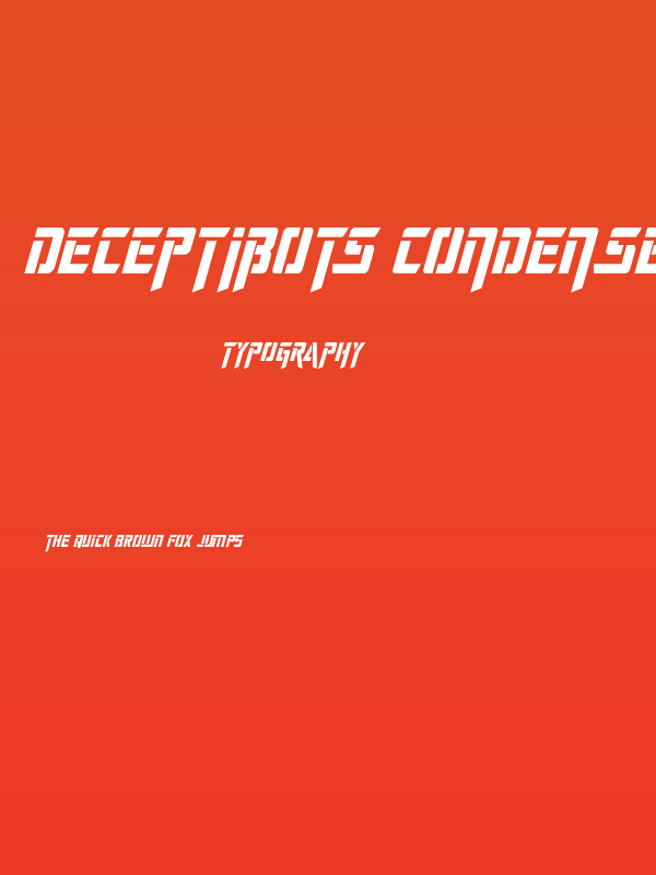 Deceptibots Condensed Italic Poster