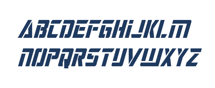 Deceptibots Condensed Italic Lowercase