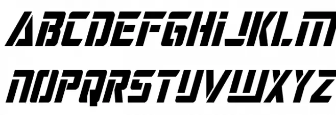 Deceptibots Condensed Italic फ़ॉन्ट लोअरकेस