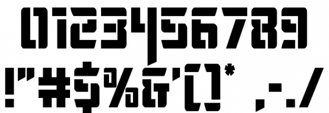 Deceptibots Condensed Font OTHER CHARS