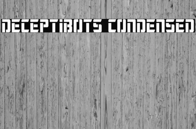 Deceptibots Condensed Font examples