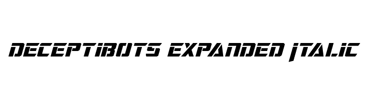 Deceptibots Expanded Italic Caratteri