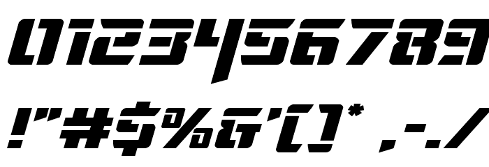 Deceptibots Expanded Italic Font OTHER CHARS
