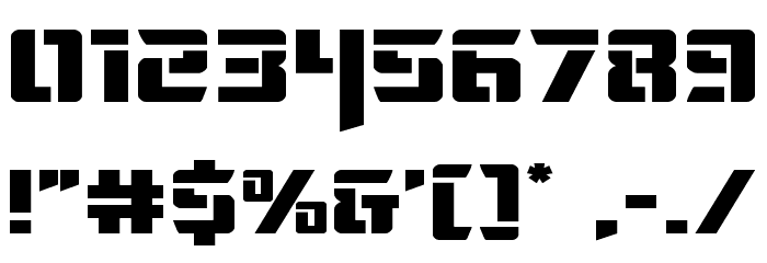 Deceptibots Expanded Font OTHER CHARS