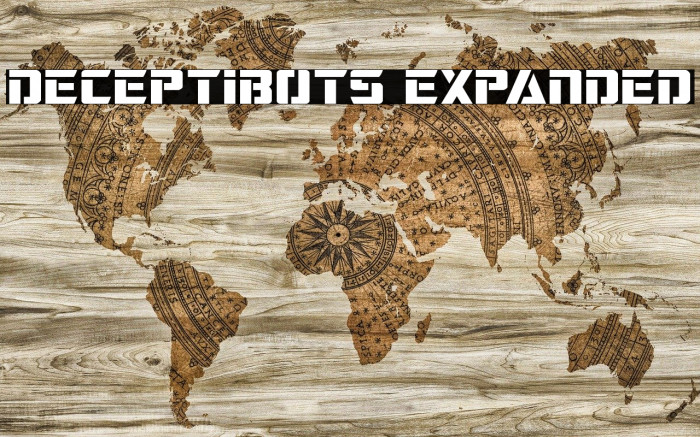 Deceptibots Expanded Font examples
