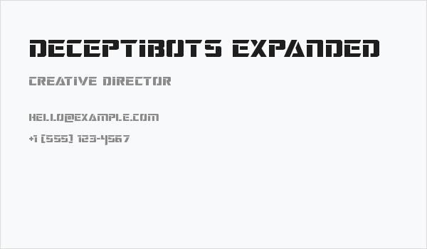 Deceptibots Expanded Business Card