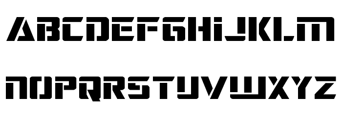 Deceptibots Expanded Font LOWERCASE