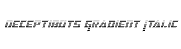 Deceptibots Gradient Italic Caratteri