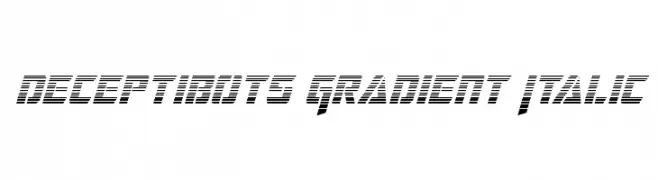 Deceptibots Gradient Italic  Fuentes Gratis Descargar