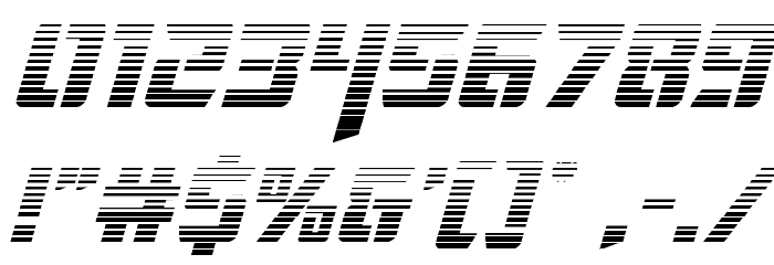 Deceptibots Gradient Italic Font OTHER CHARS