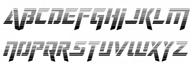 Deceptibots Gradient Italic Schriftart Groß