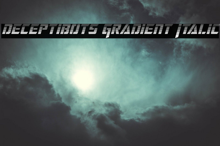 Deceptibots Gradient Italic Font examples