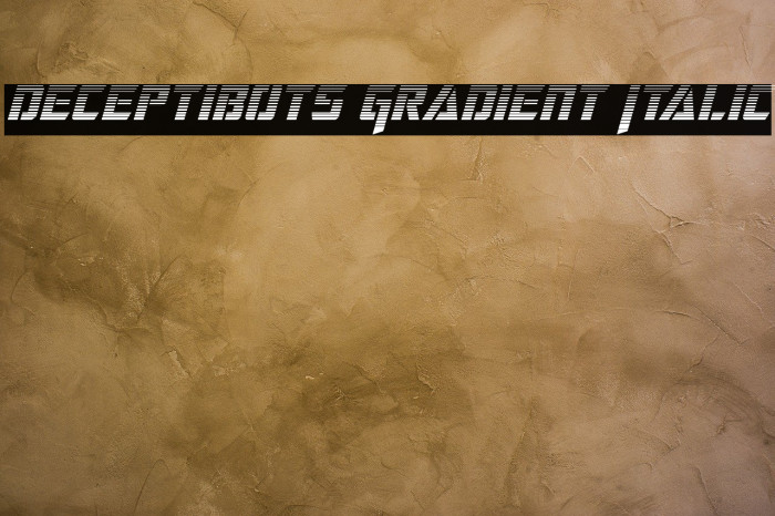 Deceptibots Gradient Italic Font examples