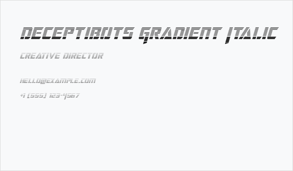Deceptibots Gradient Italic Business Card