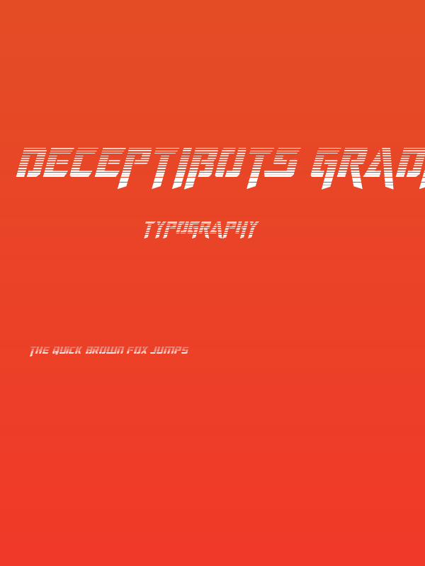 Deceptibots Gradient Italic Poster
