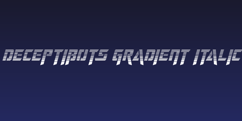 Deceptibots Gradient Italic Social Header