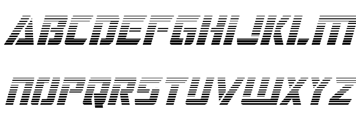 Deceptibots Gradient Italic Font LOWERCASE