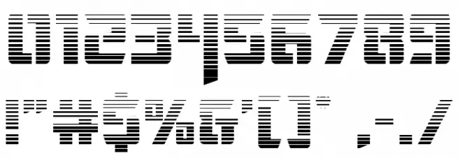 Deceptibots Gradient Font OTHER CHARS