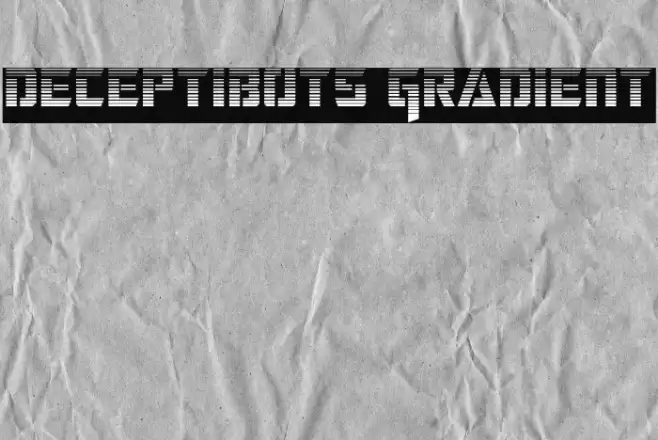 Deceptibots Gradient Font examples