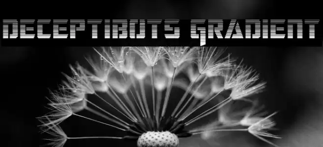 Deceptibots Gradient Font examples