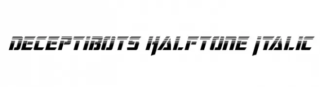 Deceptibots Halftone Italic  Frei Schriftart Herunterladen