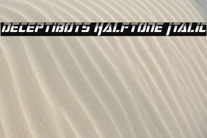Deceptibots Halftone Italic Fonte examples