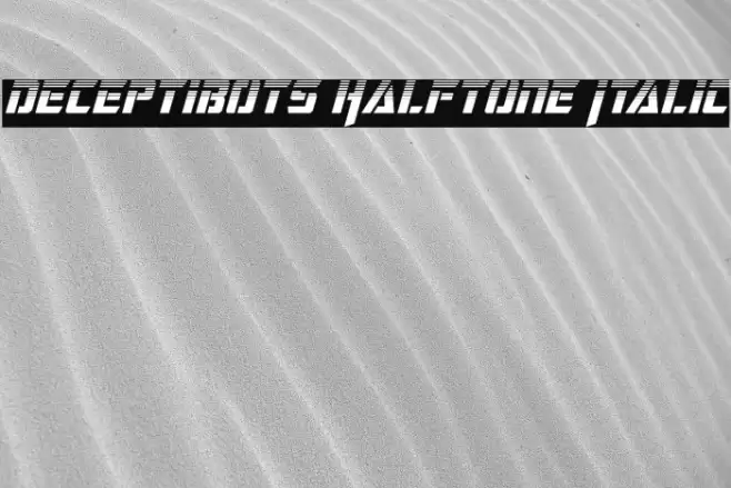 Deceptibots Halftone Italic Fonte examples