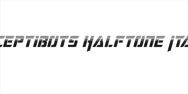 Deceptibots Halftone Italic Logo