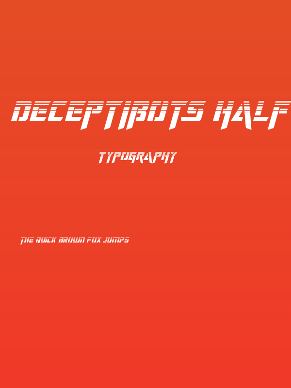 Deceptibots Halftone Italic Poster