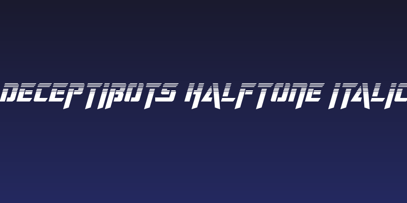 Deceptibots Halftone Italic Social Header