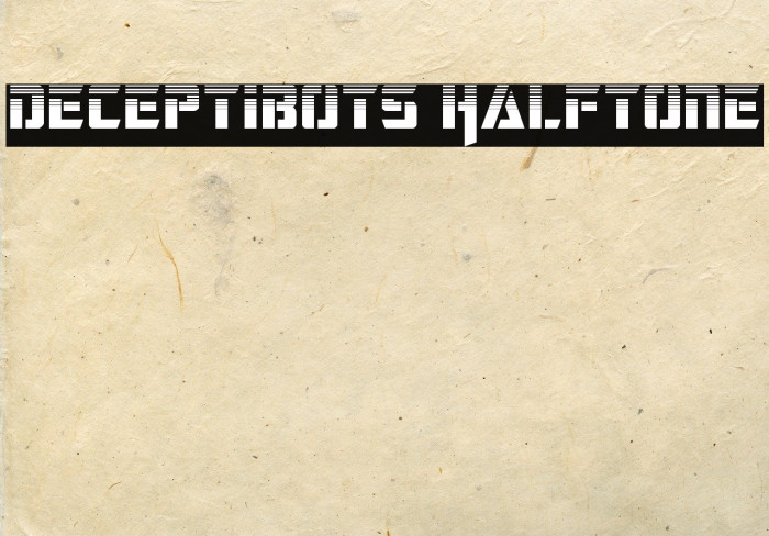 Deceptibots Halftone Font examples