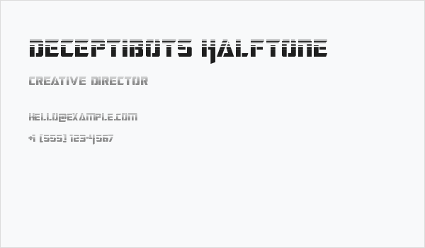 Deceptibots Halftone Business Card