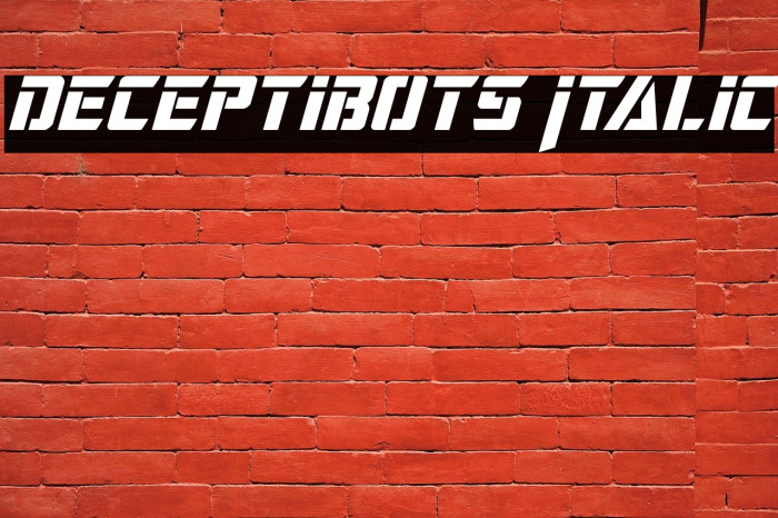 Deceptibots Italic Example 1