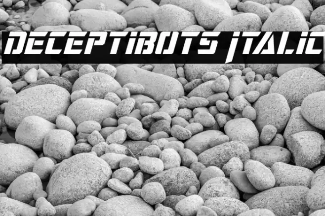 Deceptibots Italic Font examples