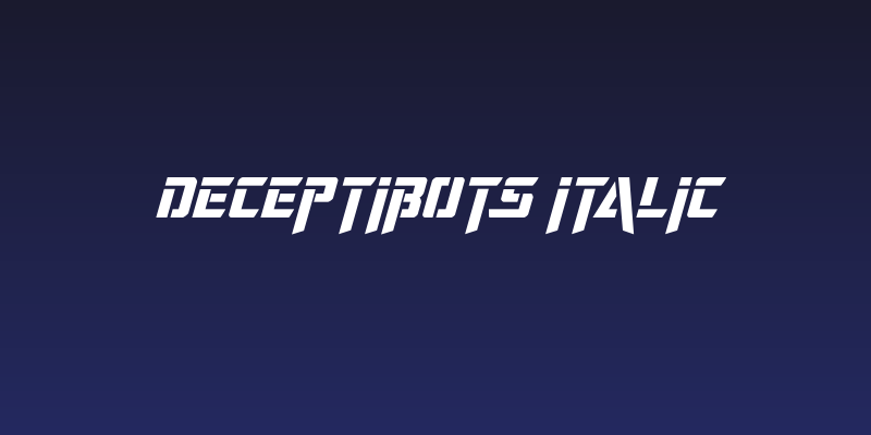 Deceptibots Italic Social Header