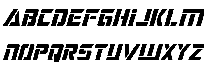 Deceptibots Italic फ़ॉन्ट लोअरकेस