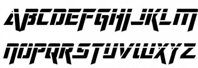Deceptibots Laser Italic Шрифта ВЕРХНИЙ