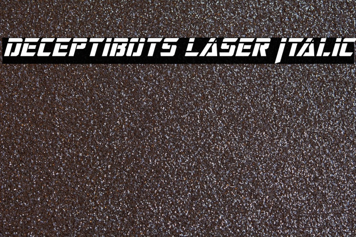 Deceptibots Laser Italic Font examples