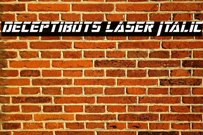 Deceptibots Laser Italic Font examples