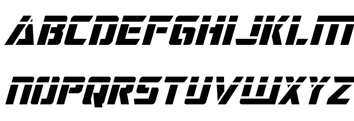 Deceptibots Laser Italic Font LOWERCASE