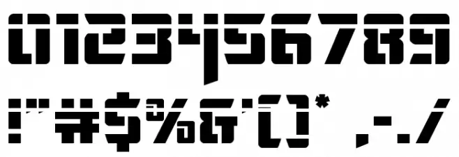 Deceptibots Laser Font OTHER CHARS
