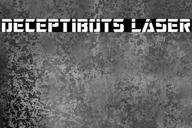 Deceptibots Laser Font examples