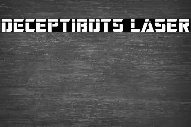 Deceptibots Laser Font examples