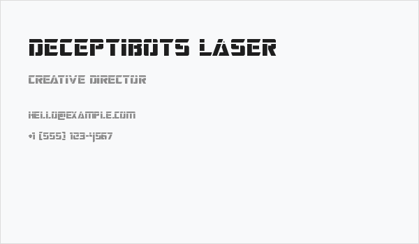 Deceptibots Laser Business Card