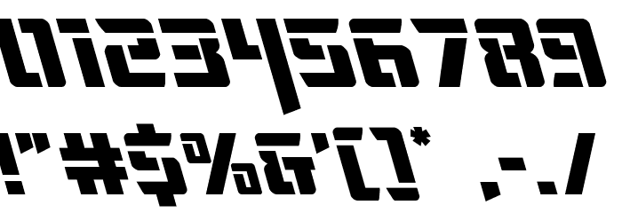 Deceptibots Leftalic Font OTHER CHARS