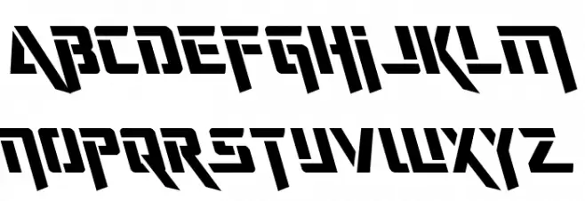 Deceptibots Leftalic Schriftart Groß