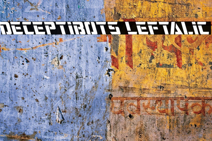 Deceptibots Leftalic Font examples
