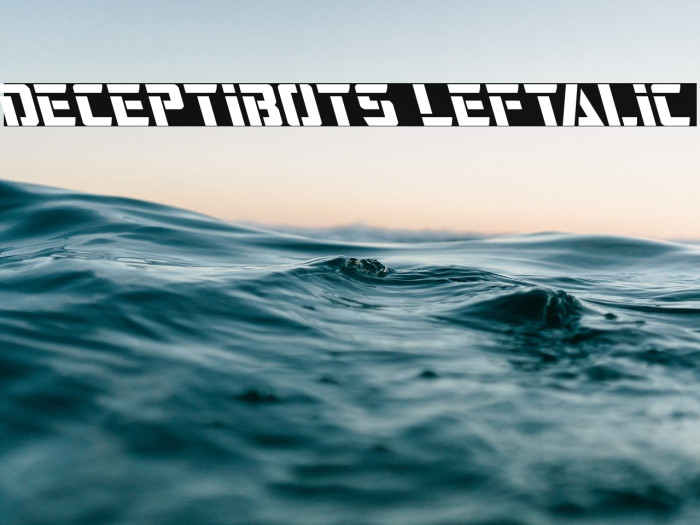 Deceptibots Leftalic Font examples