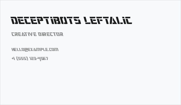 Deceptibots Leftalic Business Card