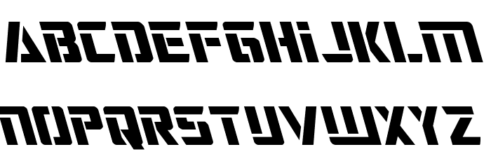 Deceptibots Leftalic Font LOWERCASE